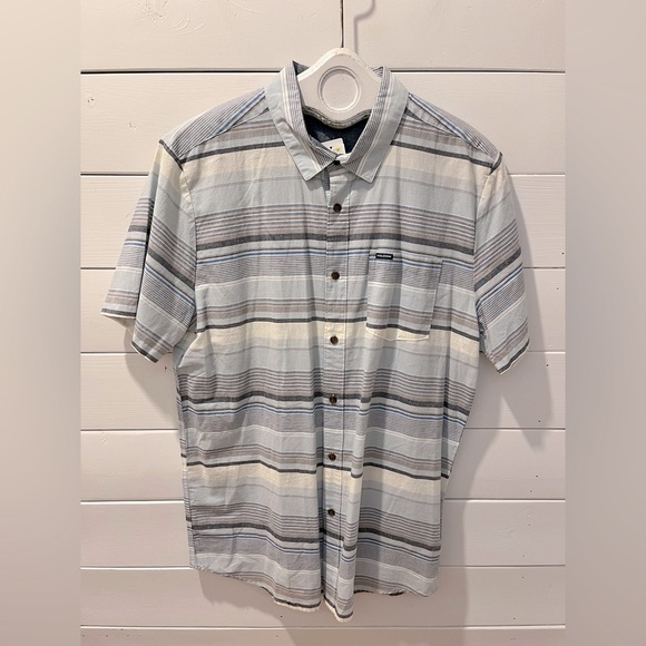 VOLCOM Striped Button-Up Shirt - - Size XL - NWT - Picture 1 of 7
